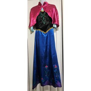 Disney Frozen Traveling Anna Costume Disguise Halloween Women Teen Party L/XL
